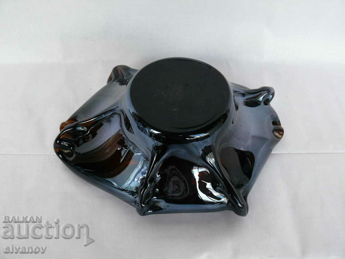 Delivery of Interesting old solid glass ashtray #2046 Delivery of Interesting old solid glass ashtray #2046