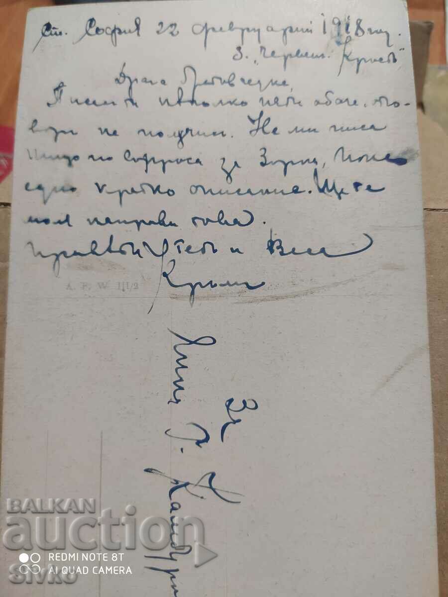 Vintage couple with sleigh card 1918 with price 9.99 BGN | € 5.11 Vintage couple with sleigh card 1918 with price 9.99 BGN | € 5.11