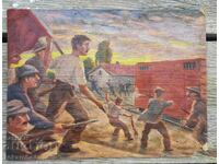 Old painting "The September Uprising"