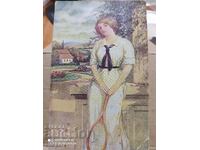 Κάρτα vintage τενίστα του 1918