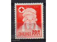 1945. Norway. 80th anniversary of the Norwegian Red Cross.