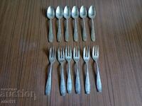 SET OF SILVER PLATED CUTLERY - 12 pieces