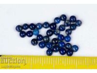 Lapis lazuli 3mm round cabochons - price for 10 pieces
