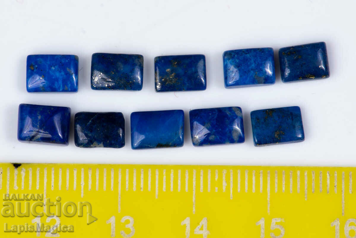 Lapis lazuli 7x5mm οκτάγωνο cabochon - τιμή για 1 τεμάχιο