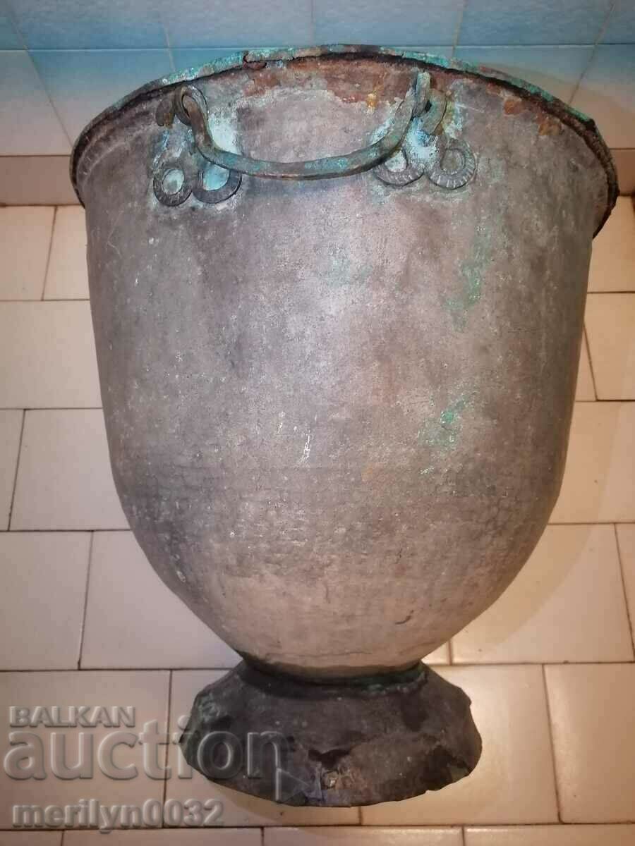 143 year old font 48/50cm for water baptism copper copper vessel - 5 143 year old font 48/50cm for water baptism copper copper vessel - 5