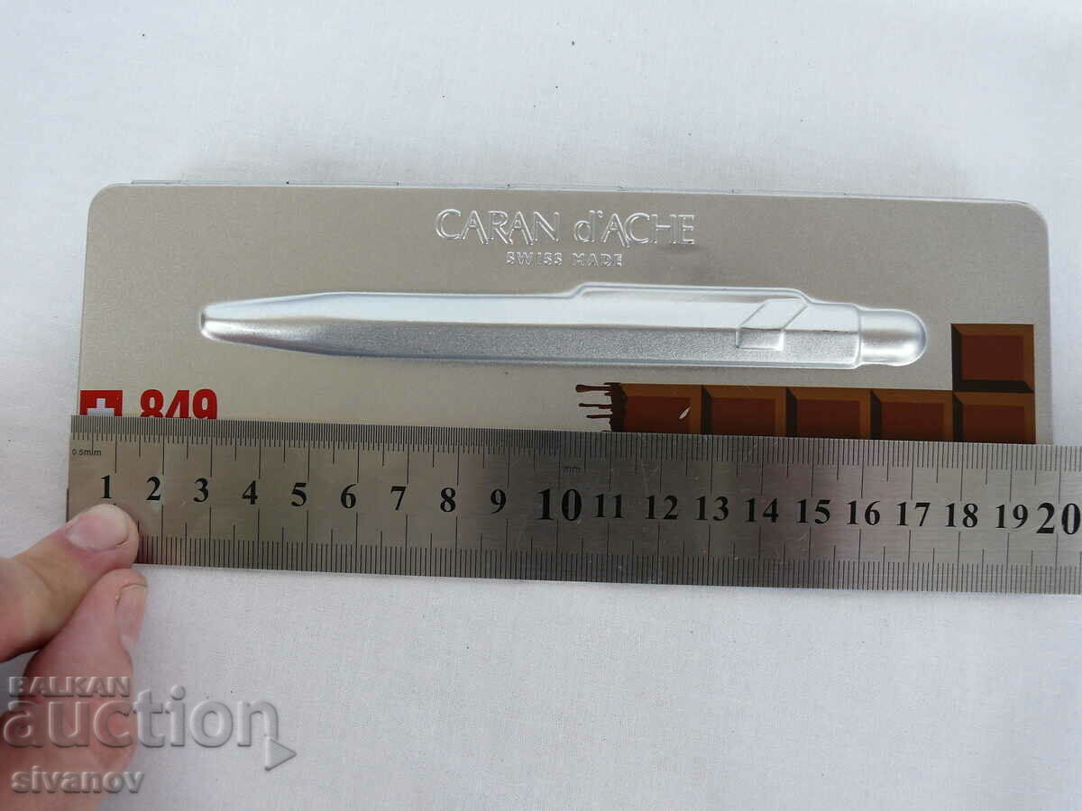 Interesting metal box CARAN d'ACHE 849 empty #2062 - 6