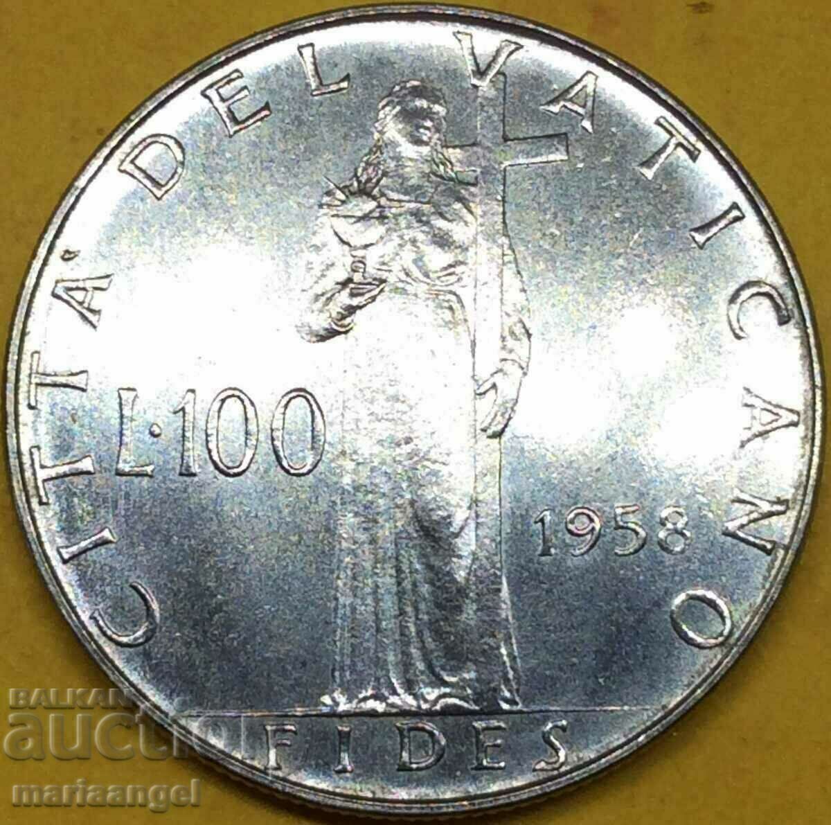 Ватикан 100 лири 1958