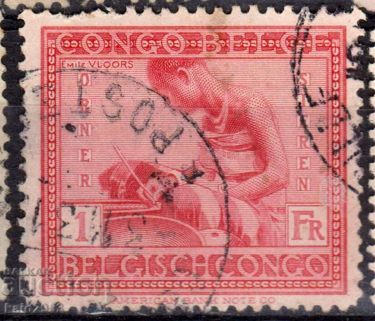 Белгийско Конго-1927-Редовна,клеймо