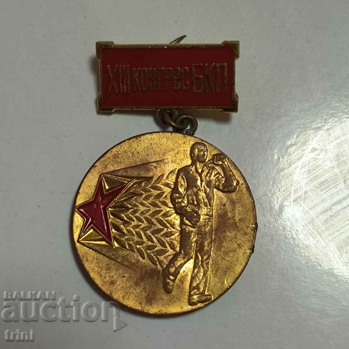 Medalia celui de-al 13-lea Congres al Partidului Comunist al Uniunii Sovietice Locul I în competiție