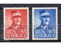 1957. Норвегия. 85 год. от рождението на крал Хокон VII.