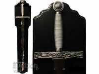 Inlaid crusader sword -800x1020 + stand