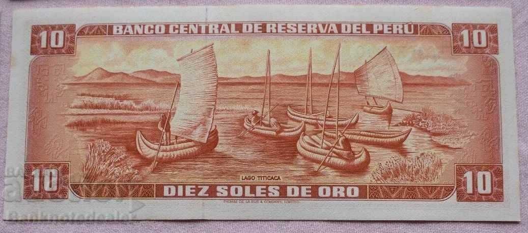 Peru 10 Soles De Oro 1972 Pick 93 Ref 8640 with price 5.00 BGN | € 2.56