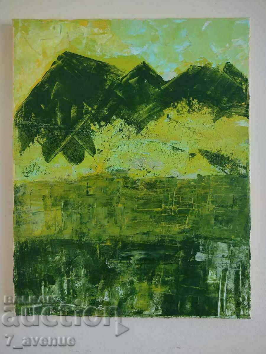 Author's painting - acrylic on canvas "I love this great land" with price 1300.00 BGN | € 664.68 Author's painting - acrylic on canvas "I love this great land" with price 1300.00 BGN | € 664.68