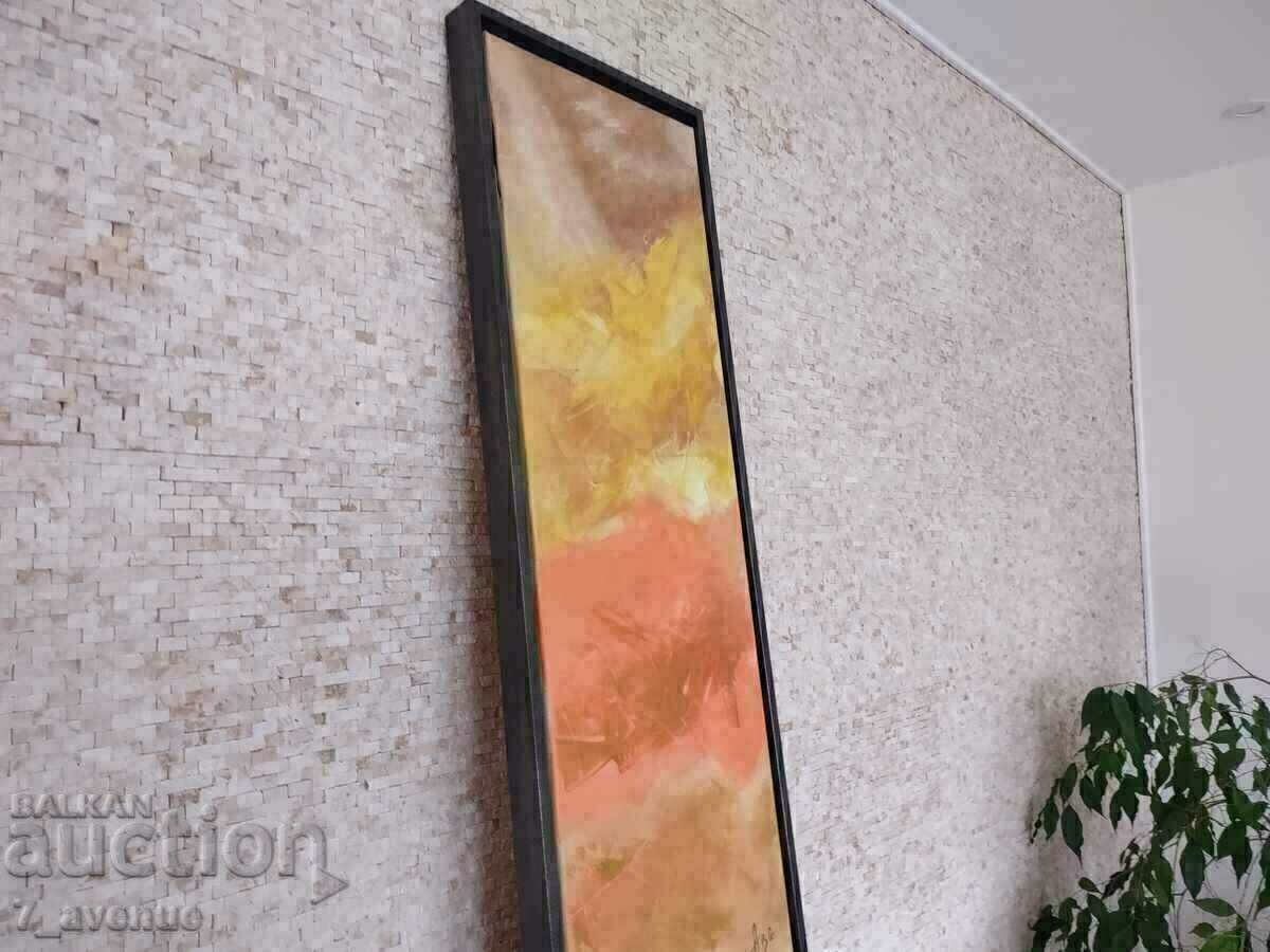 Author's painting - acrylic on canvas "Expression" 90/30 cm - 5 Author's painting - acrylic on canvas "Expression" 90/30 cm - 5