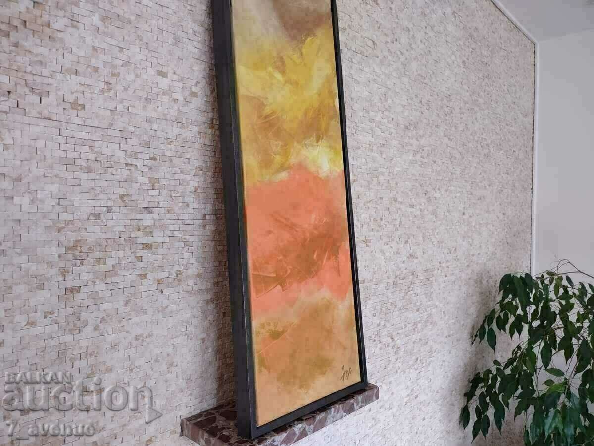 Author's painting - acrylic on canvas "Expression" 90/30 cm - 6 Author's painting - acrylic on canvas "Expression" 90/30 cm - 6