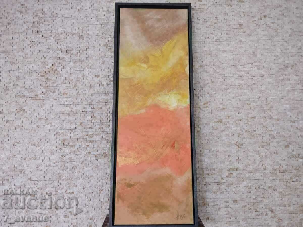 Author's painting - acrylic on canvas "Expression" 90/30 cm Author's painting - acrylic on canvas "Expression" 90/30 cm