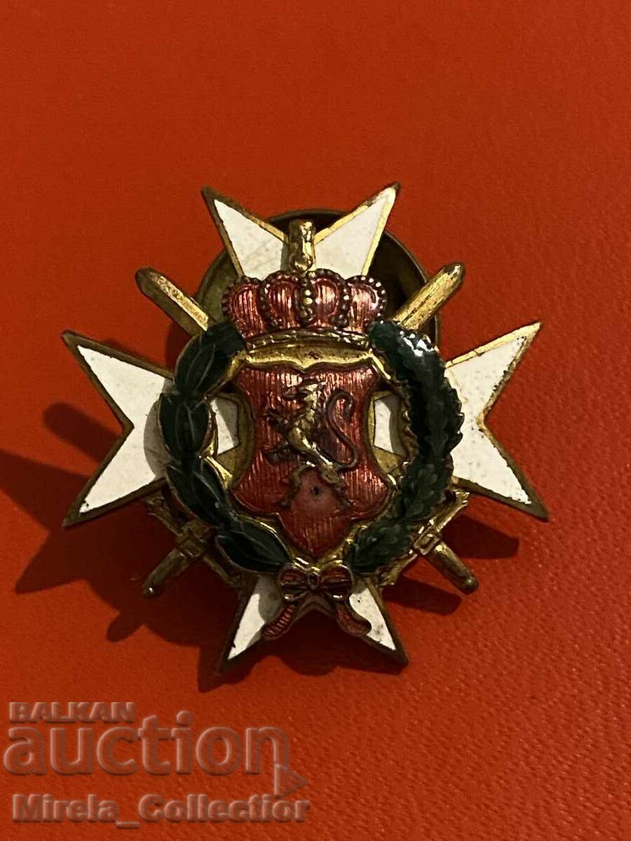 Royal Reserve Officers' Union badge on screw with number