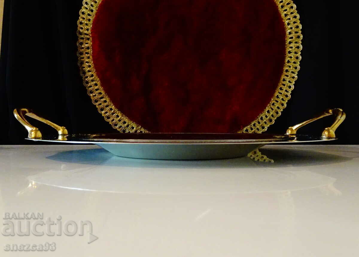 Fruitiera, serving dish with 24 carat gold. - 7 Fruitiera, serving dish with 24 carat gold. - 7