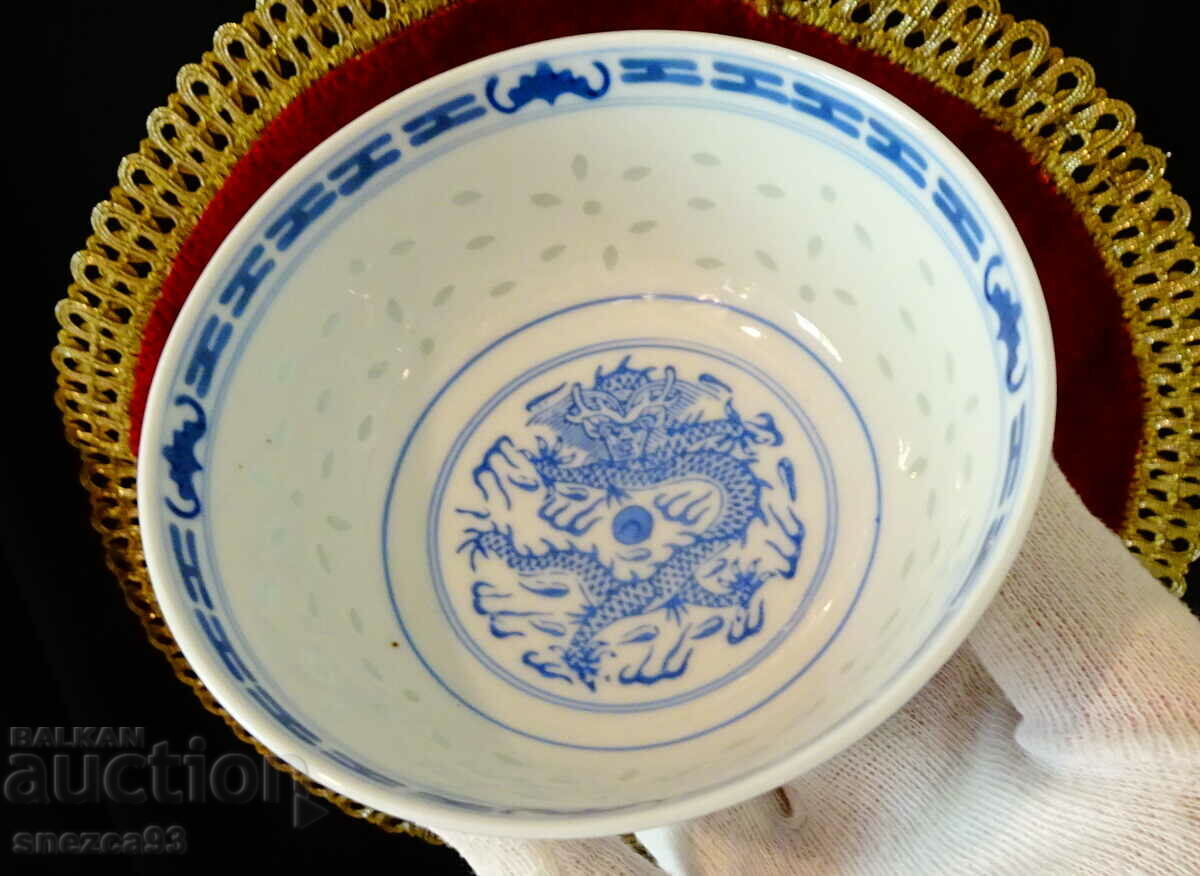 Rice bowl, Chinese Wanyu porcelain.