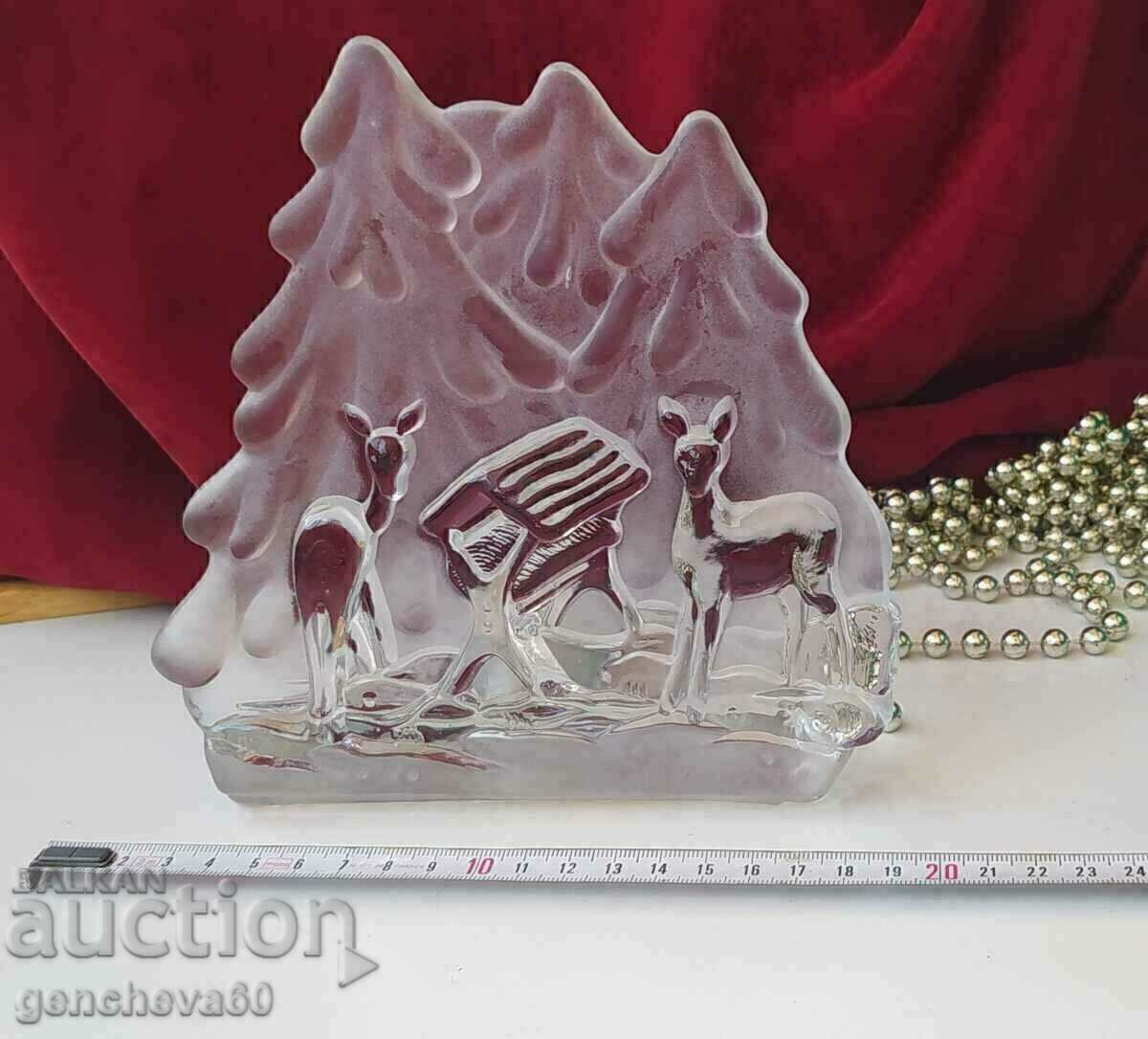 Licitație Brad de Crăciun/Sfeșnic de plumb de cristal