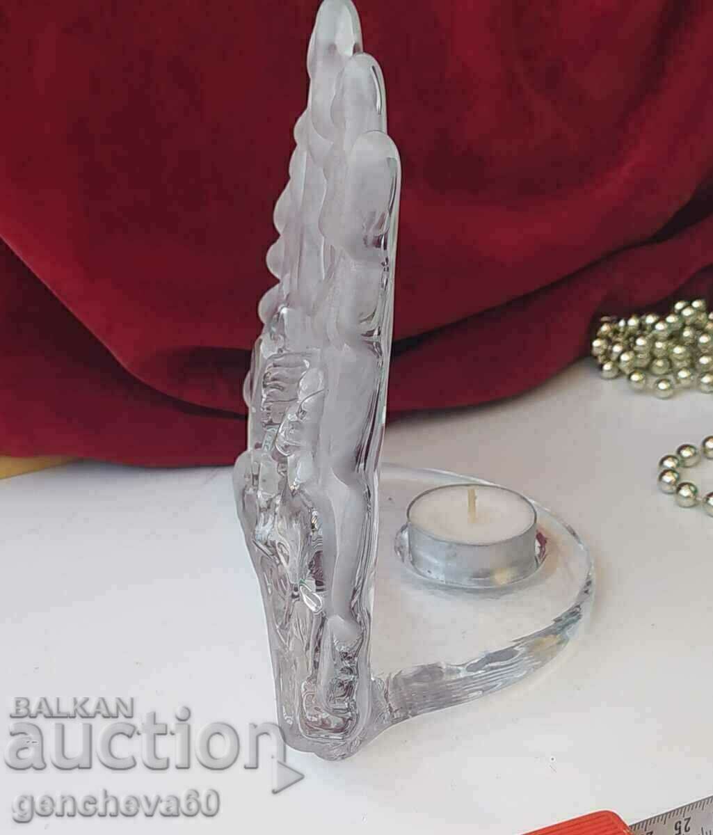 Delivery of Lead Crystal Christmas Tree/Candlestick Paperweight Delivery of Lead Crystal Christmas Tree/Candlestick Paperweight