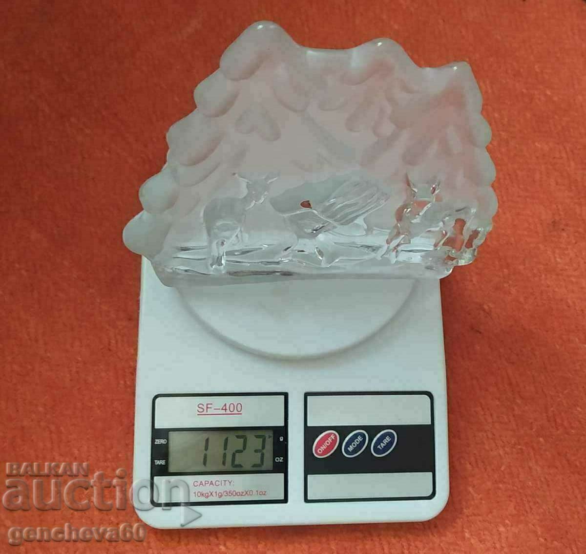 Lead Crystal Christmas Tree/Candlestick Paperweight - 7 Lead Crystal Christmas Tree/Candlestick Paperweight - 7