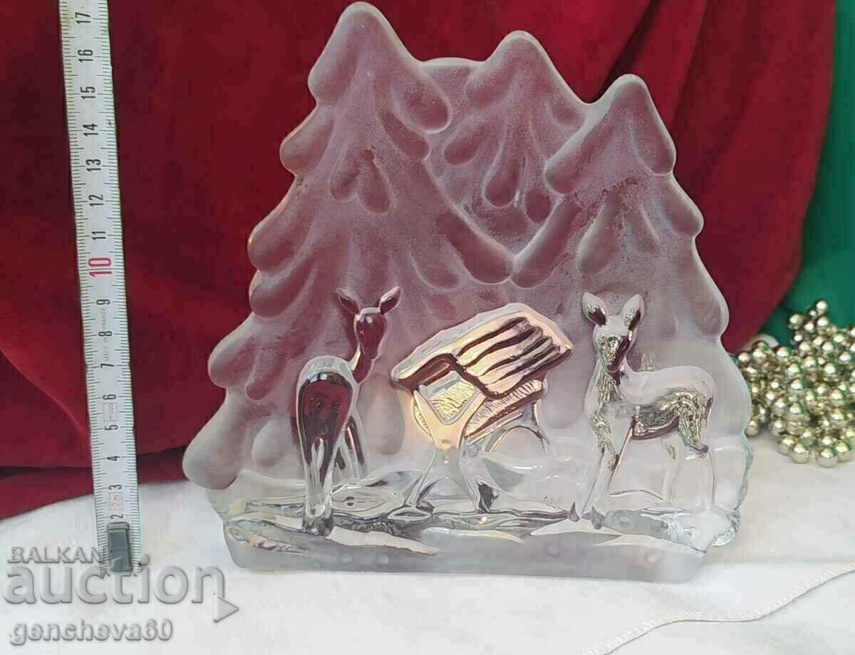 Lead Crystal Christmas Tree/Candlestick Paperweight Lead Crystal Christmas Tree/Candlestick Paperweight