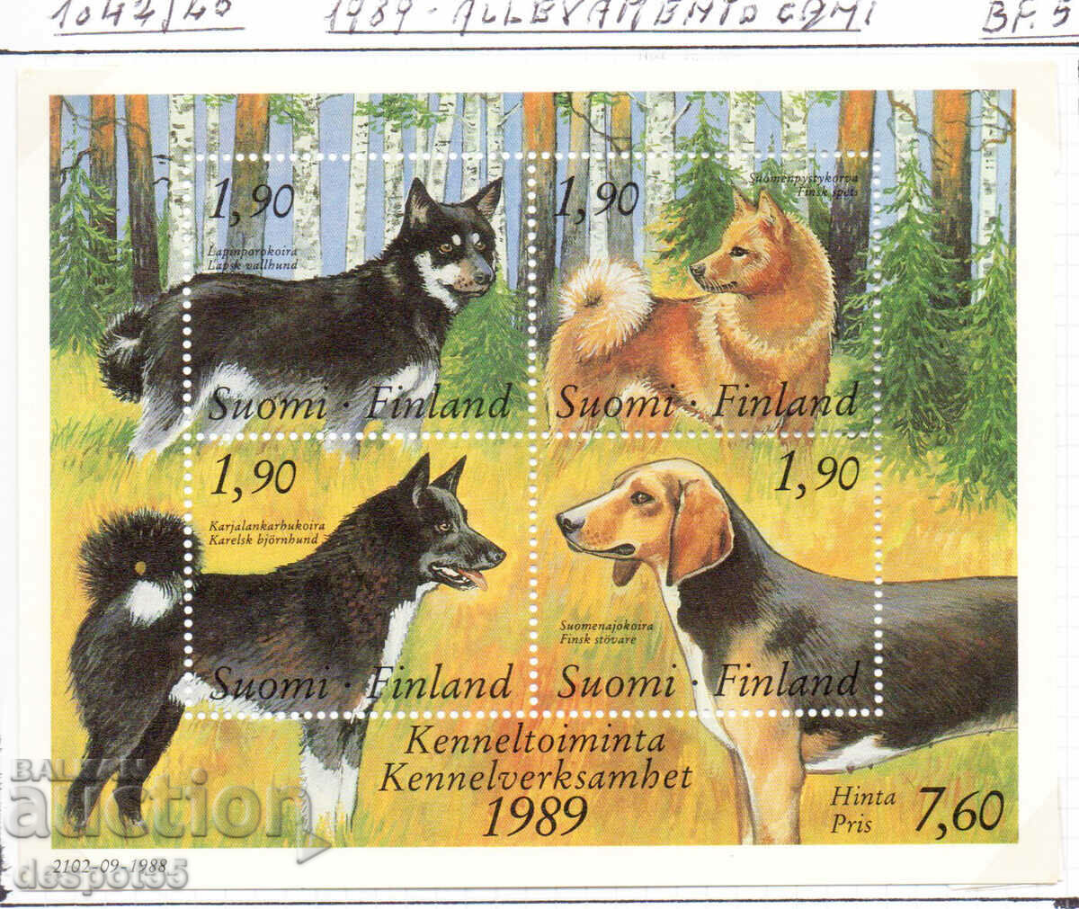 1989. Φινλανδία. Σκύλοι. ΟΙΚΟΔΟΜΙΚΟ ΤΕΤΡΑΓΩΝΟ.