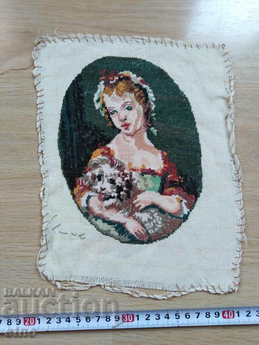OLD TAPESTRY "THE LADY WITH THE DOG" with price 20.00 BGN | € 10.23 OLD TAPESTRY "THE LADY WITH THE DOG" with price 20.00 BGN | € 10.23