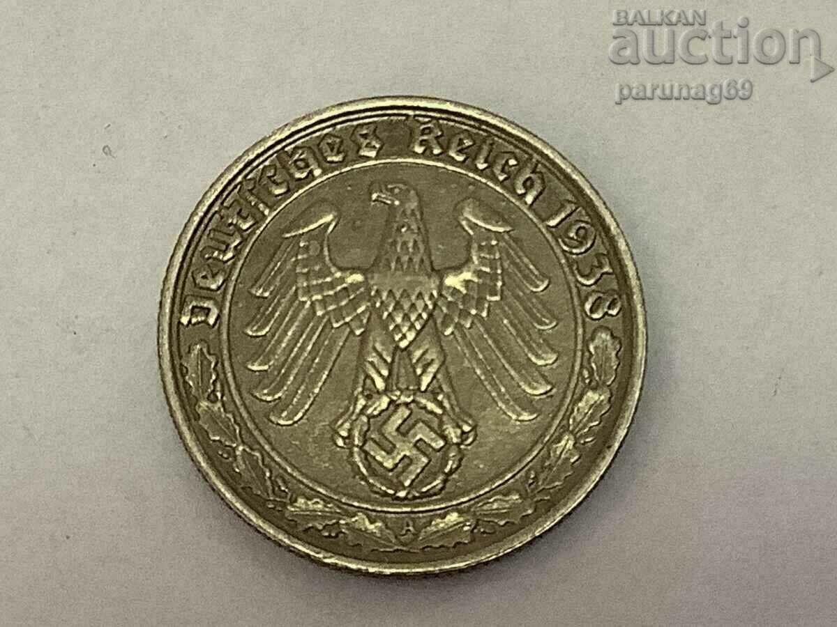 Germany - Third Reich 50 Reichs Pfennig 1938 RARE