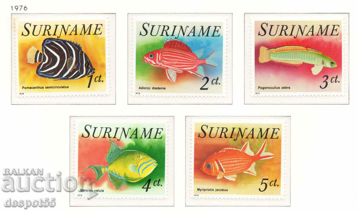 1976. Суринам. Риби.