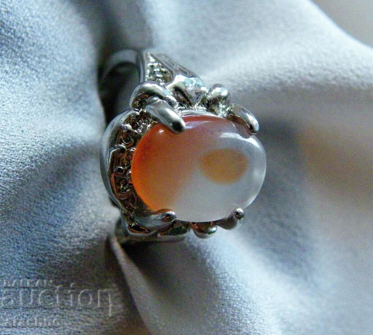 Auction Silver ring with sunstone Auction Silver ring with sunstone