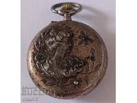 SMALL SILVER POCKET WATCH-NOT WORKING