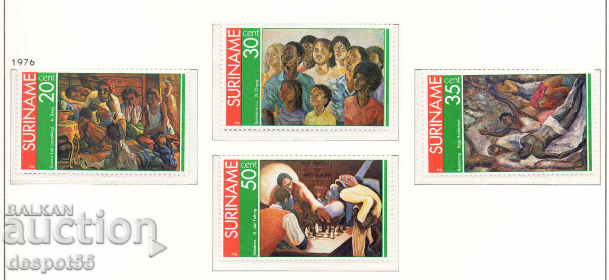 1976. Суринам. Картини на художници от Суринам.