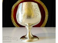 Wine glass, bronze goblet, baroque.