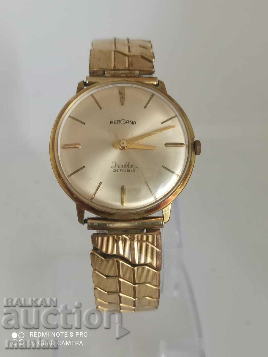 Men's watch Bergana 21 stones with gold plating