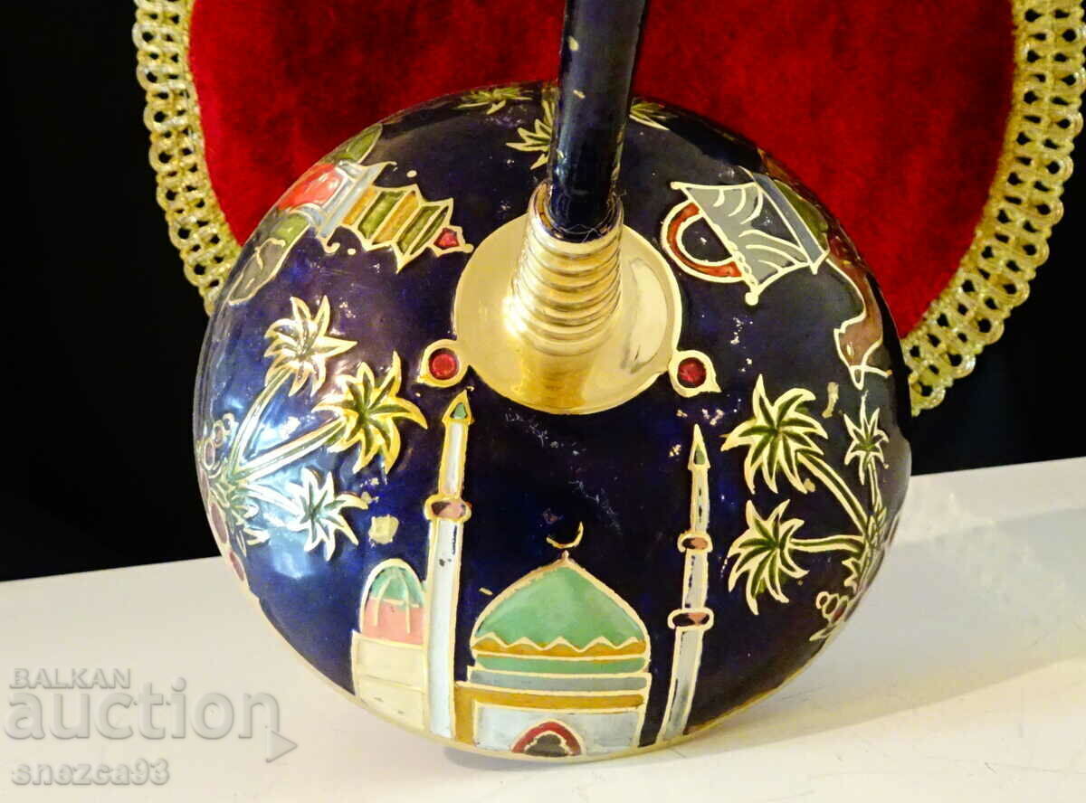 Bronze candlestick with cellular enamel painting 33 cm. with price 59.00 BGN | € 30.17 Bronze candlestick with cellular enamel painting 33 cm. with price 59.00 BGN | € 30.17