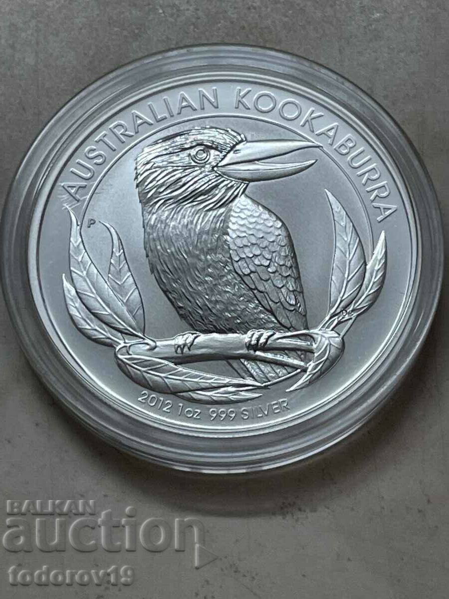 Аукцион 1 oz Сребро Австралийска КУКАБУРА 2012 Аукцион 1 oz Сребро Австралийска КУКАБУРА 2012