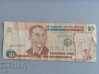 Bancnotă - Filipine - 10 piso | 1985 - 1993