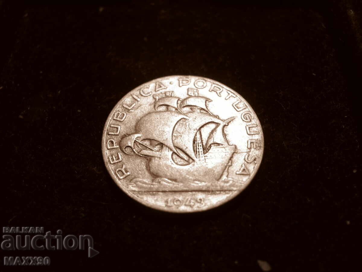 Delivery of Portugal 5 escudos 1943, silver