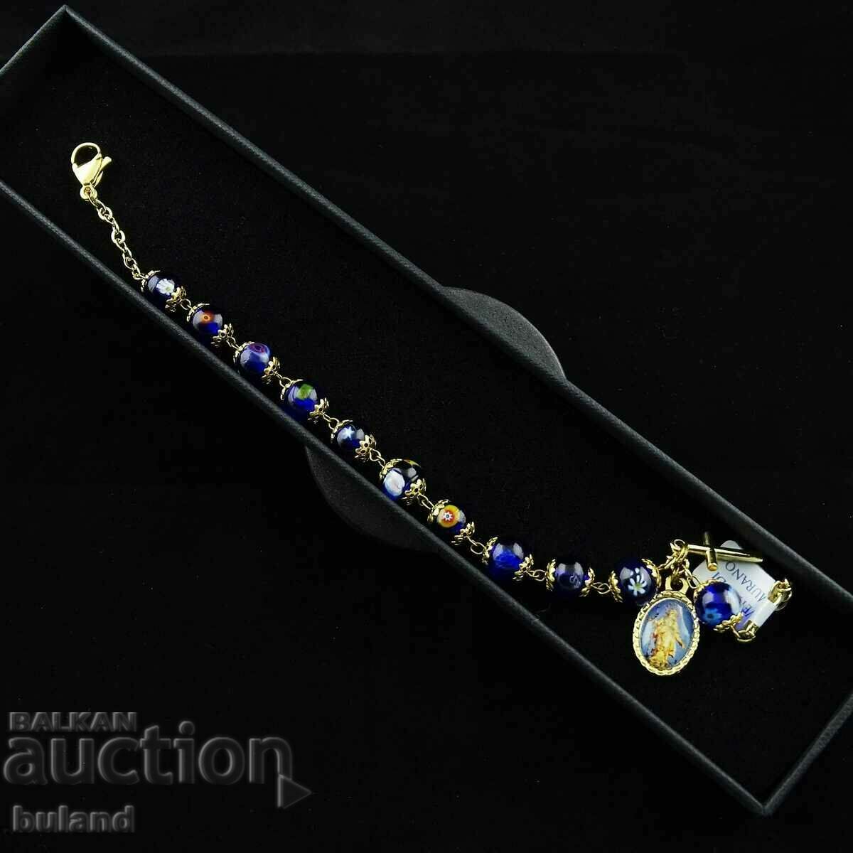 New Italian Women's Murano Glass Bracelet with Box Italy