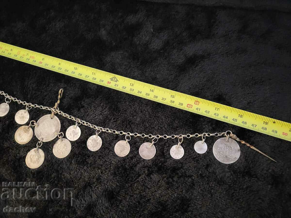 Доставка на Стара Сребърна Възрожденска трепка накит прочелник носия 19В Доставка на Стара Сребърна Възрожденска трепка накит прочелник носия 19В