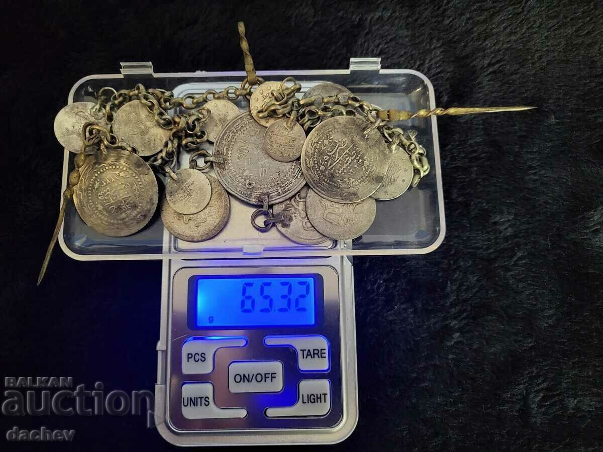 Παλιό Ασημένιο Αναγεννησιακό κόσμημα με φούντα, μέρος παραδοσιακής φορεσιάς, 19ος αιώνας - 7