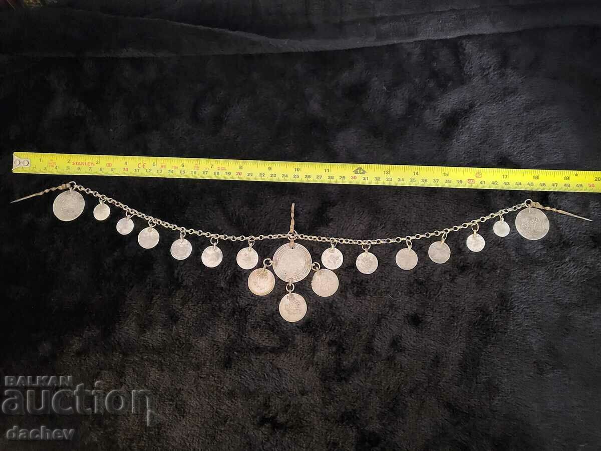 Παλιό Ασημένιο Αναγεννησιακό κόσμημα με φούντα, μέρος παραδοσιακής φορεσιάς, 19ος αιώνας Παλιό Ασημένιο Αναγεννησιακό κόσμημα με φούντα, μέρος παραδοσιακής φορεσιάς, 19ος αιώνας