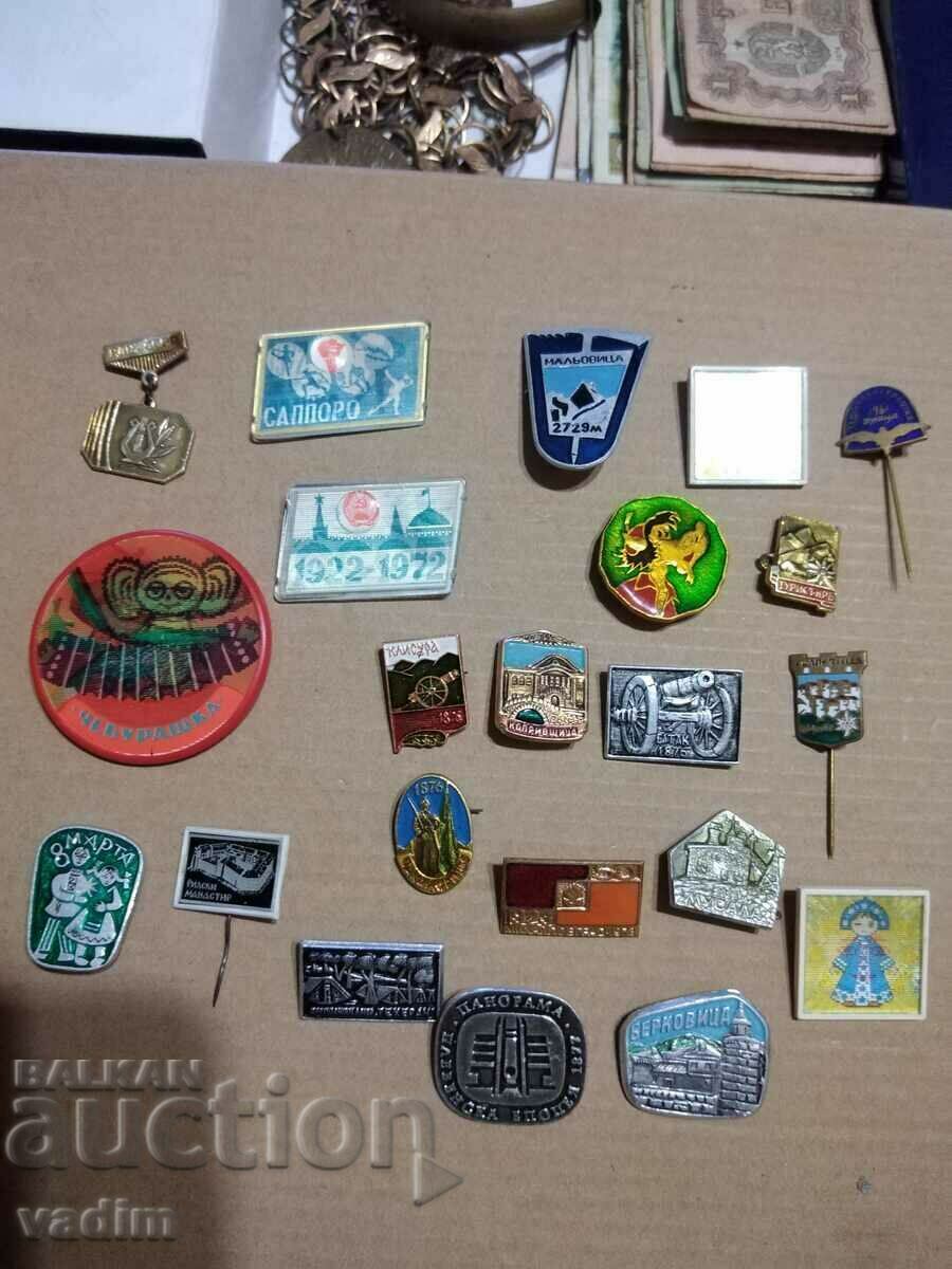 LOT OF BADGES 22 COUNT MISCELLANEOUS with price 15.00 BGN | € 7.67 LOT OF BADGES 22 COUNT MISCELLANEOUS with price 15.00 BGN | € 7.67