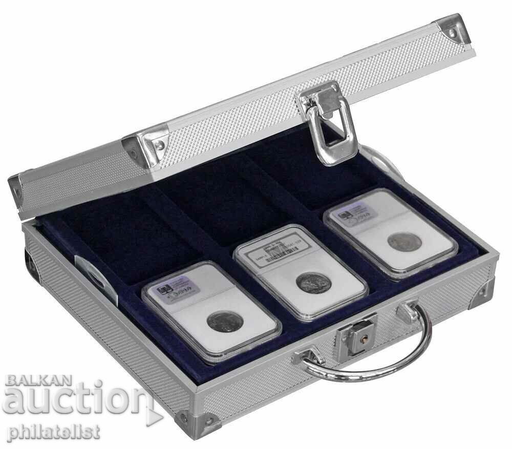 SAFE 217 aluminum case for 24 certified coins