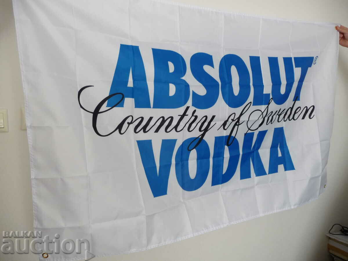 Absolut vodka flag flag vodka Absolut advertisement Sweden alcohol with price 25.00 BGN | € 12.78 Absolut vodka flag flag vodka Absolut advertisement Sweden alcohol with price 25.00 BGN | € 12.78