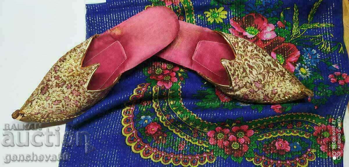 Retro slippers and headscarf for traditional costume Retro slippers and headscarf for traditional costume