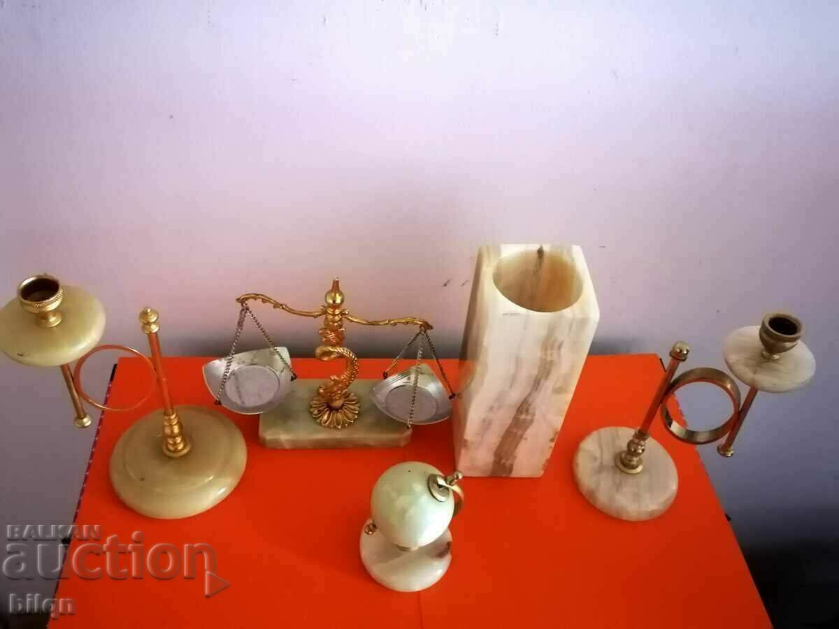 Uniquely Beautiful Onyx And Gilt Collector's Set with price 149.98 BGN | € 76.68