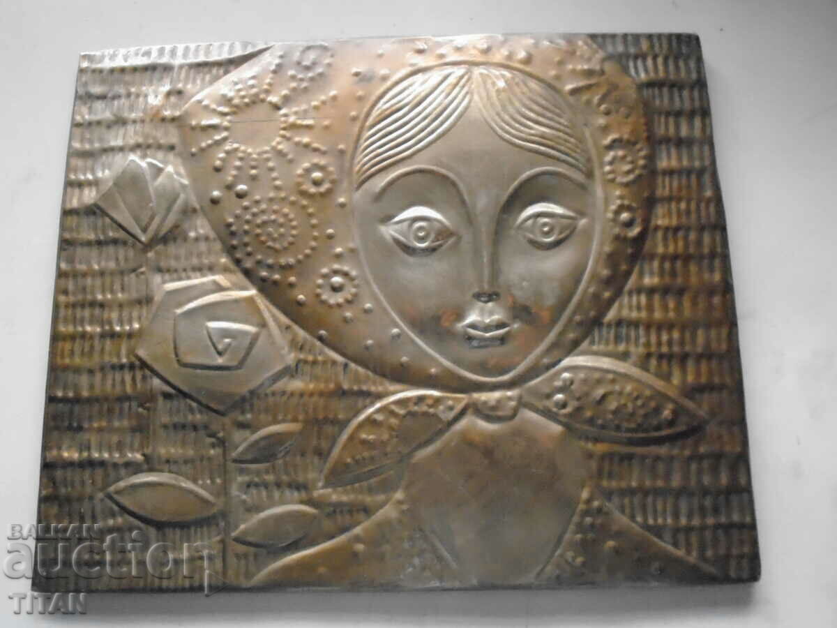 BEAUTIFUL COPPER PANEL 24/20 CM. PART OF A COLLECTION